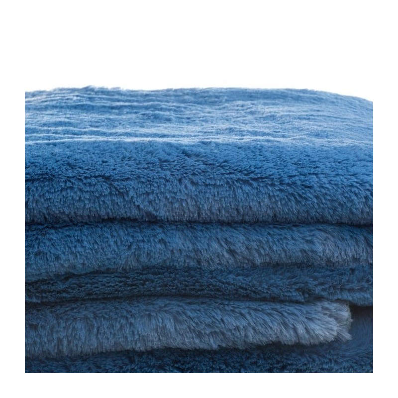 Manta de pelo estilo piel sintética Azul Color Azul Marino