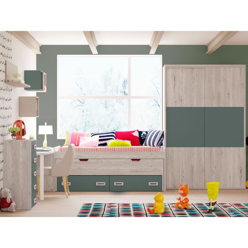 Dormitorio juvenil START Q1 - Muebles Industria - Barcelona ✓