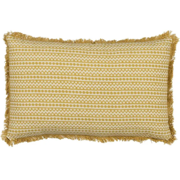 Cojín BEIGE-MOSTAZA /100% ALGODÓN /50x30cm