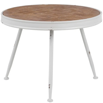 Mesa Centro JOBY /Natural-Blanco /Metal /60x60x45cm