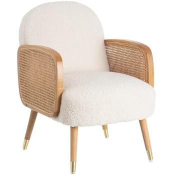 Sillón JOLENE /Crudo /Tejido-Madera /60x63x83cm