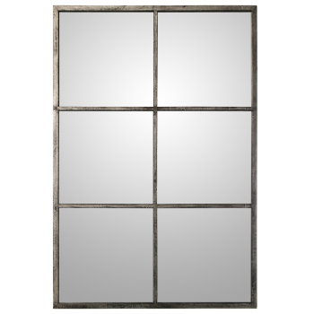 Espejo Ventana SIRAM /Metal /Negro /Plata /80x120cm