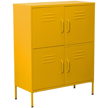 Aparador Metal AMARILLO /4 Puertas /80x35x102cm