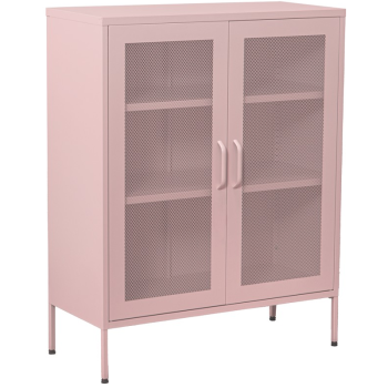 Aparador Metal ROSA /2 Puertas C/Rejilla /80x35x102cm